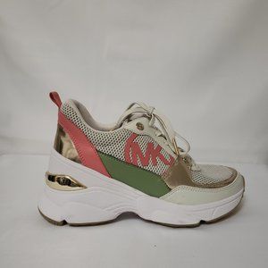 Michael Kors Mickey Canvas and Leather Trainer Women's Sneaker